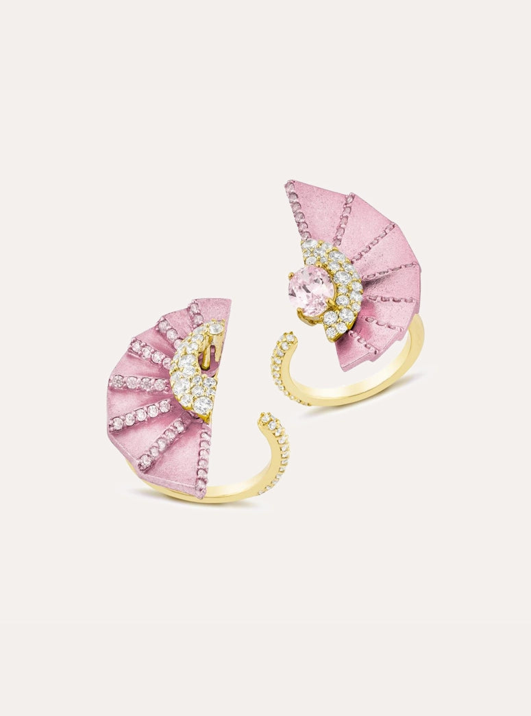 Champagne Fächer Ring