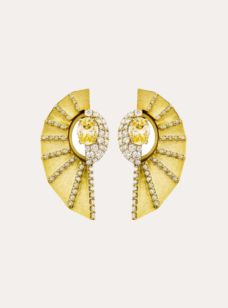 Golden Fächer Earring