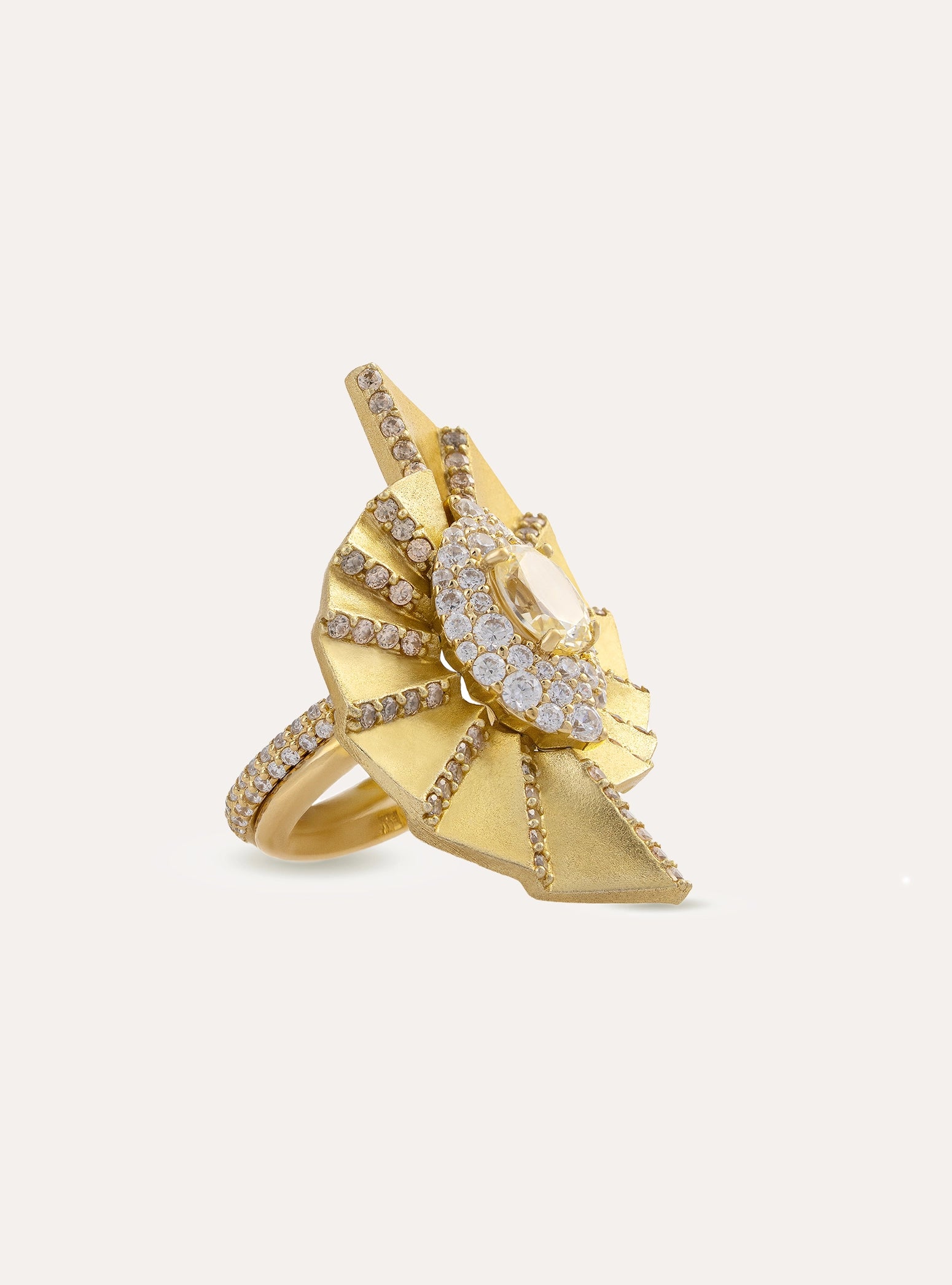 Golden Fächer Ring