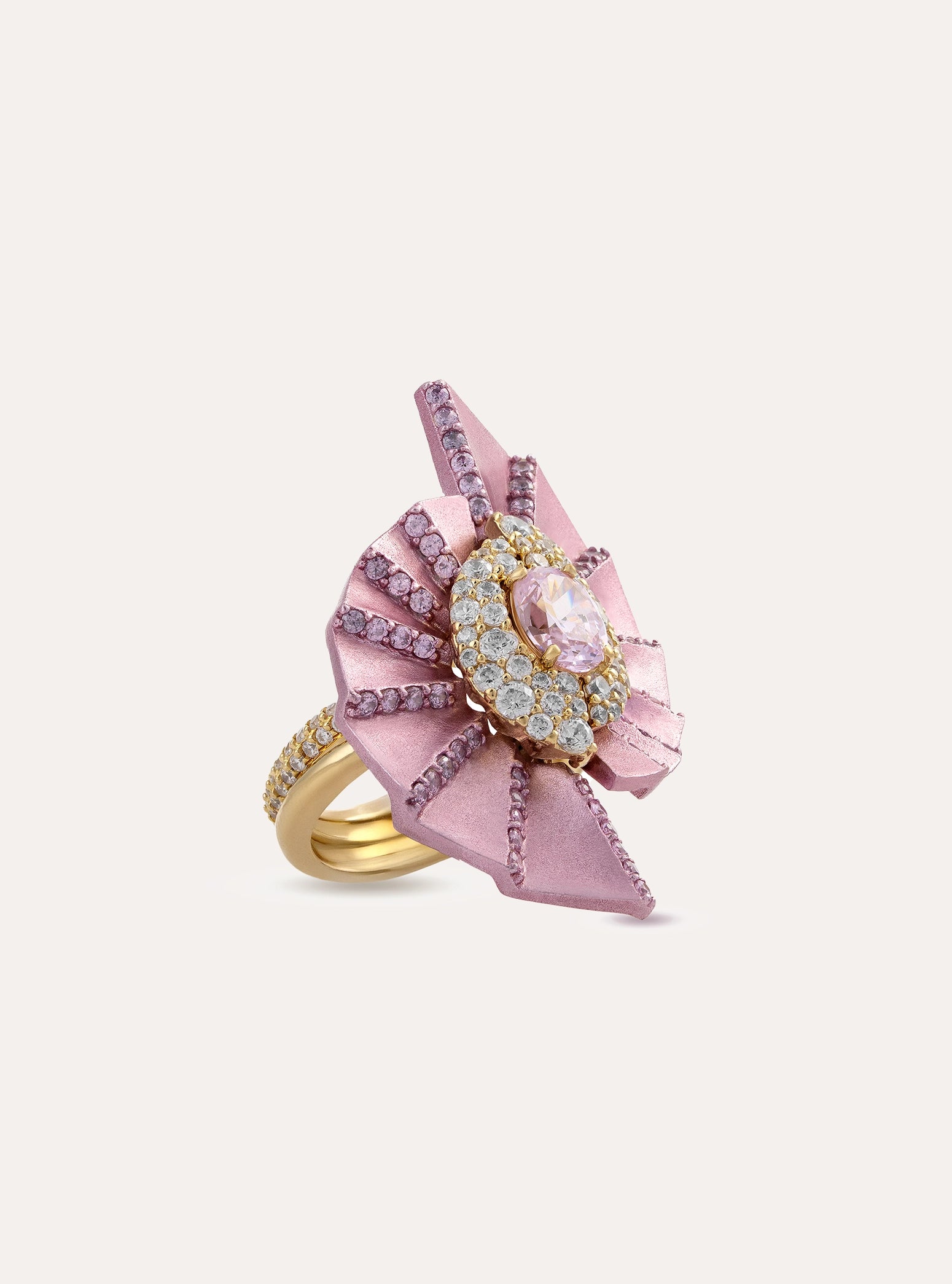 Champagne Fächer Ring
