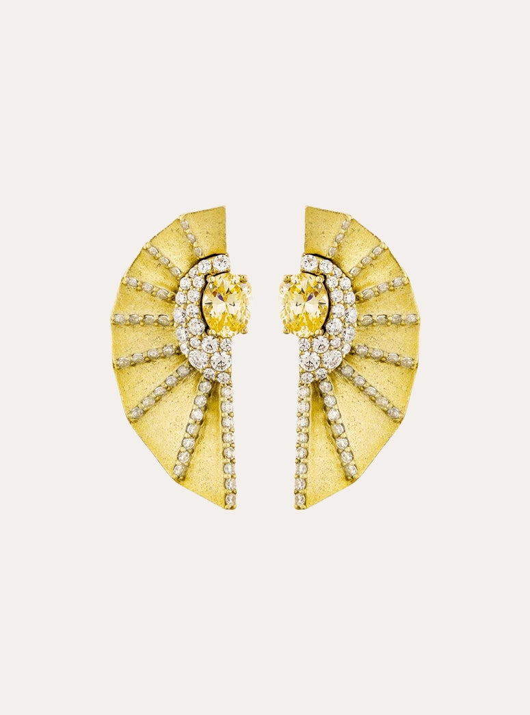 Golden Fächer Earring