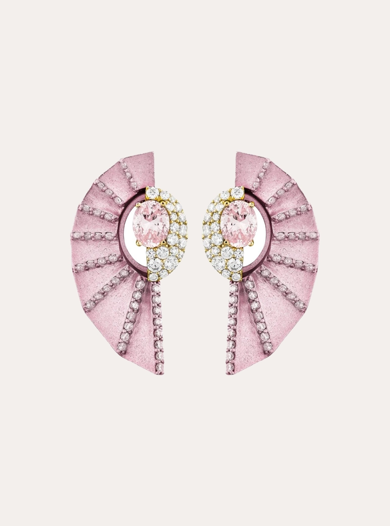Champagne Fächer Earring