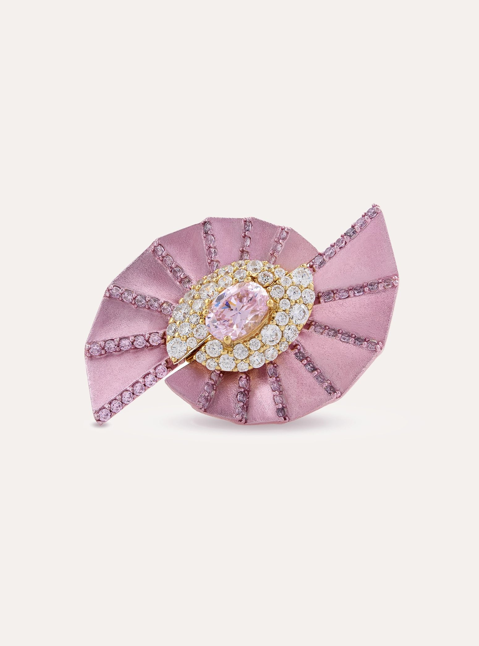 Champagne  Fächer Ring